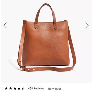 Madewell The Zip-Top Transport Crossbody in English Saddle $158 J1951
